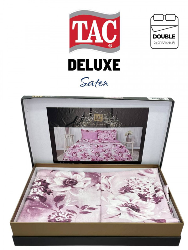 Tac Vesta pembe Deluxe saten | Постельное белье сатин делюкс